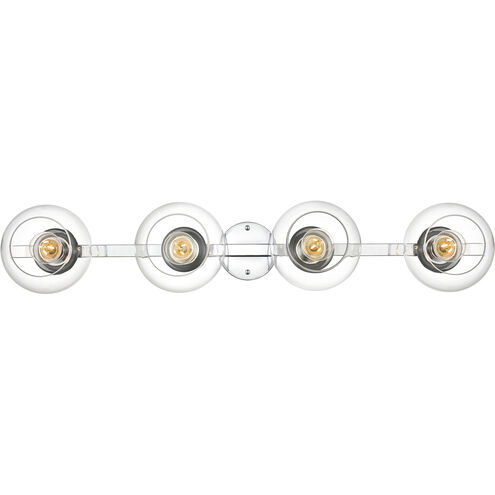 Rogelio 4 Light 37 inch Chrome Bath Sconce Wall Light