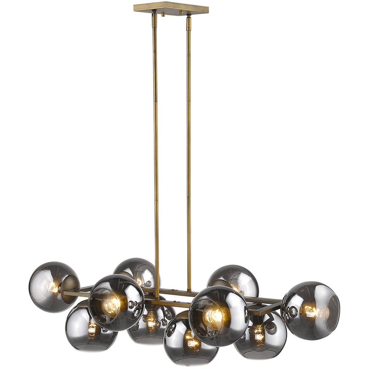 Trend Lighting TP20036AB Lunette 10 Light 44 inch Aged Brass