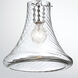 Bloor 1 Light 10 inch Chrome Pendant Ceiling Light, Small