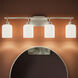 Reines 4 Light 31.75 inch Brushed Nickel Bath Vanity Wall Light