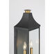 Hurstborne 2 Light 18.25 inch Dark Matte Black and Painted Legacy Brass Outdoor Wall Lantern