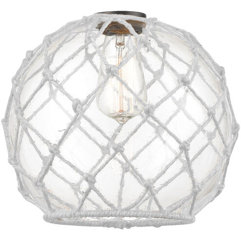 Ballston Large Farmhouse Rope Clear Glass, Ballston