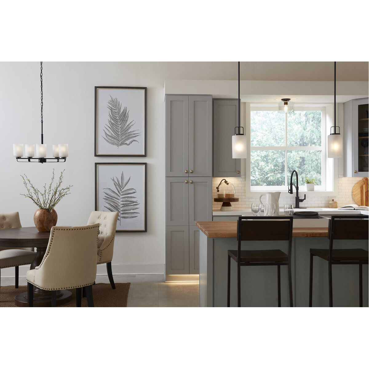 League 1 Light 5 inch Matte Black Mini Pendant Ceiling Light