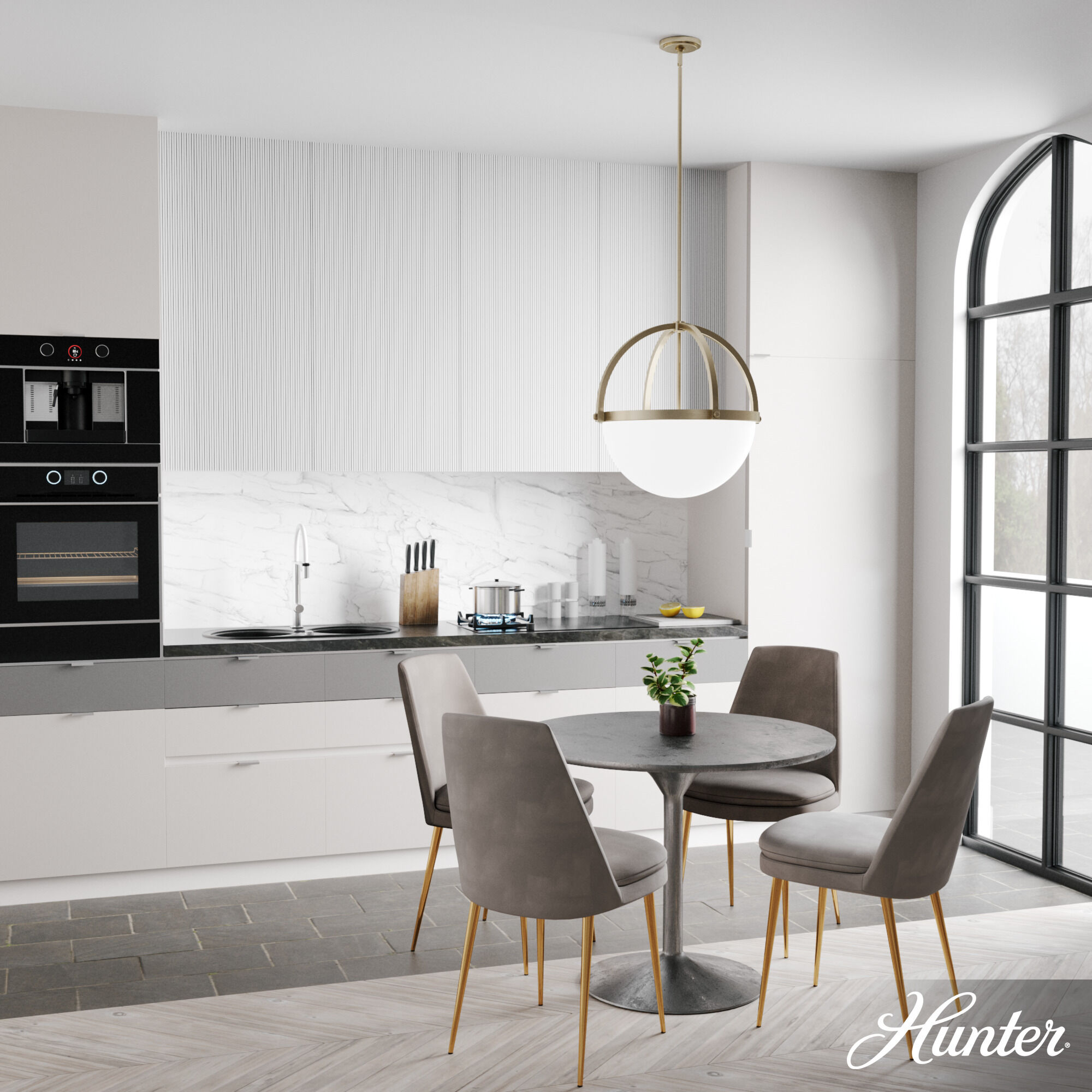 Wedgefield 4 Light 22 inch Alturas Gold Pendant Ceiling Light