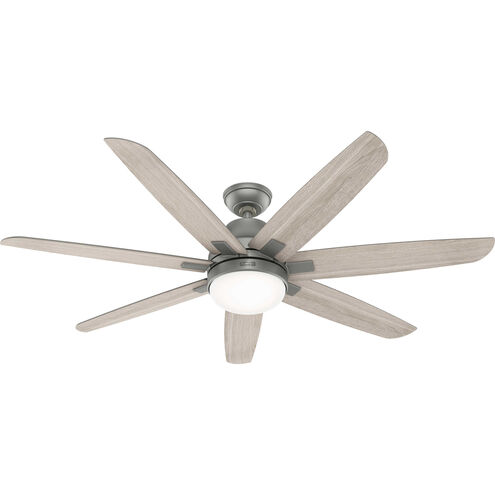 Wilder 60 inch Matte Silver with Light Gray Oak Blades Ceiling Fan