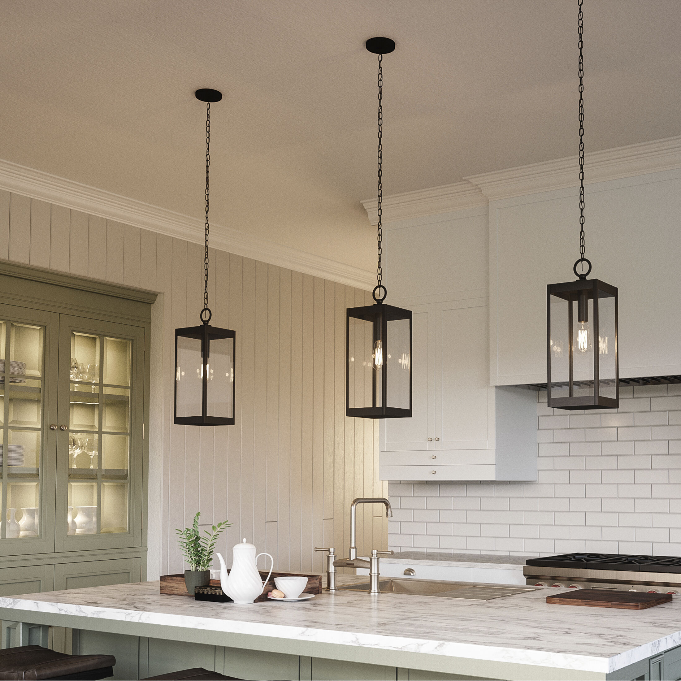 Westover 1 Light 7 inch Earth Black Outdoor Hanging Lantern