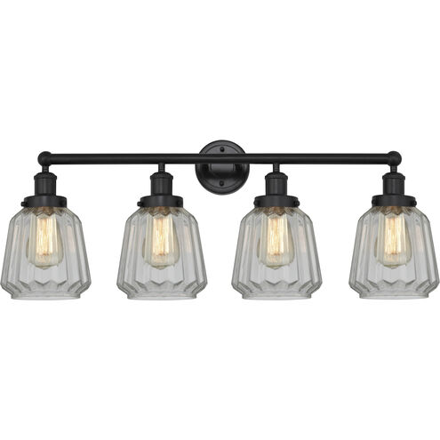 Chatham 4 Light 33.5 inch Matte Black Bath Vanity Light Wall Light