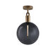 Forked LED 11.42 inch Brass Flush Mount Ceiling Light