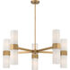 Delgada 10 Light 36 inch Legacy Brass Chandelier Ceiling Light