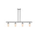 Austere Kingsbury 4 Light 48 inch White and Polished Chrome Island Light Ceiling Light in Matte White Glass, Austere