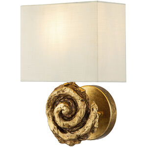 Swirl 1 Light 9 inch Gold Leaf ADA Sconce Wall Light, Large