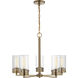 Intersection 5 Light 24 inch Burnished Brass Chandelier Ceiling Light