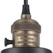 Franklin Restoration Dover LED 5 inch Black Antique Brass Mini Pendant Ceiling Light