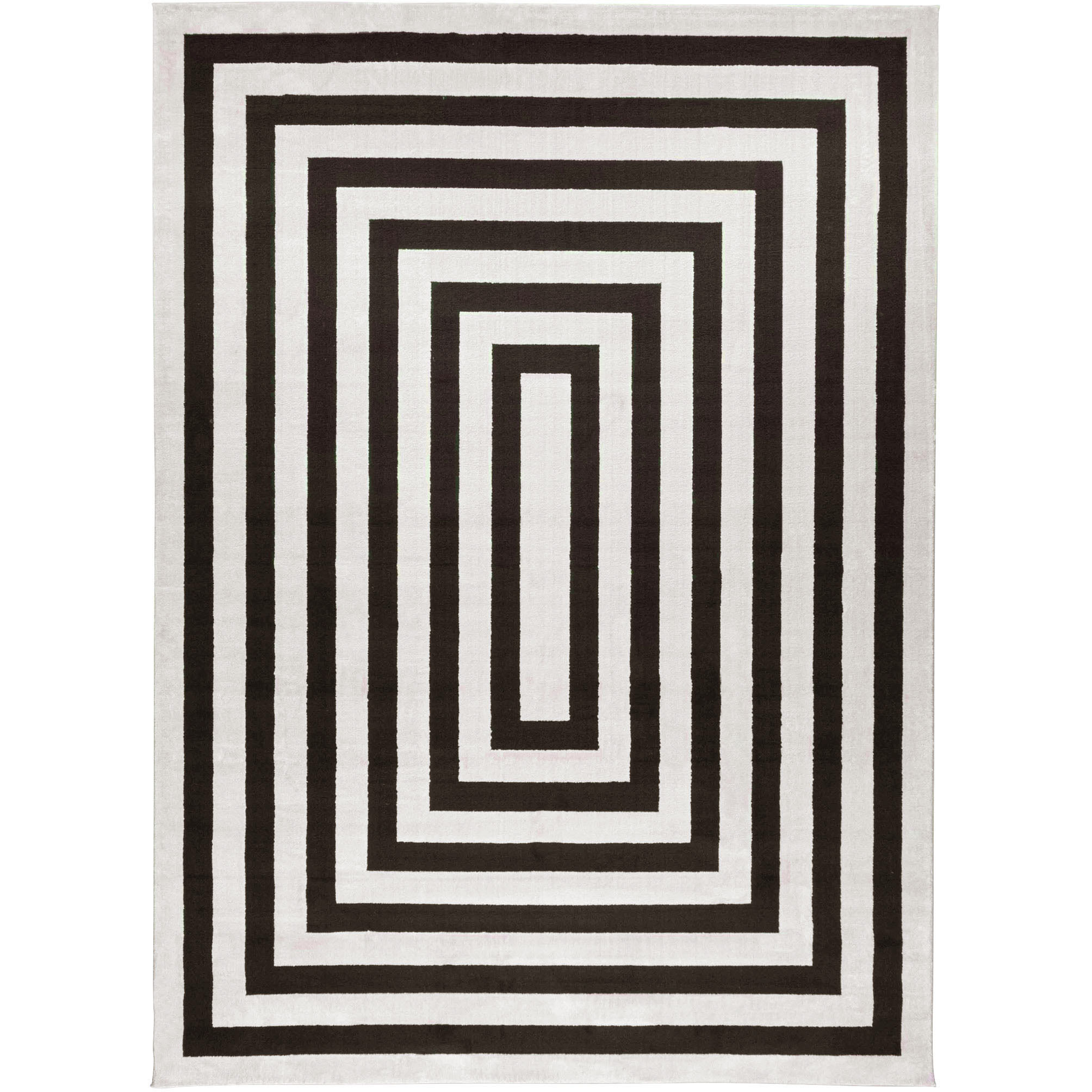 Optika 114 X 79 inch Black/White Rug in 6 x 9