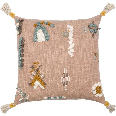 Mystic 20 inch Dusty Pink Pillow Kit in 20 x 20, Square