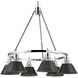 Yep Orwell 29 inch 60.00 watt Chrome Chandelier Ceiling Light in Matte Black