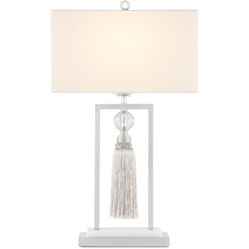 Vitale 27.5 inch 150 watt Silver Leaf/Clear Table Lamp Portable Light