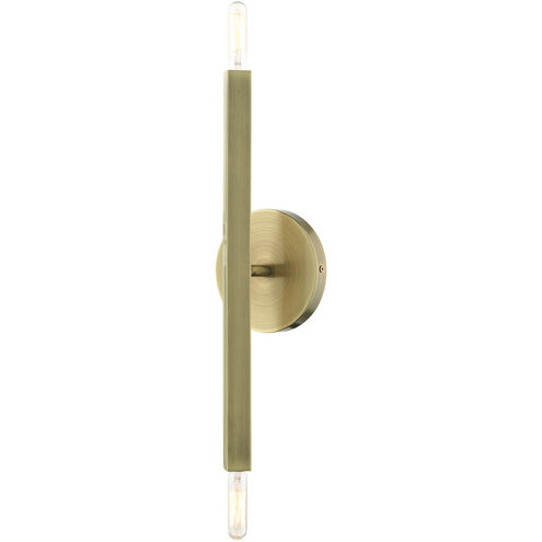 Monaco 2 Light 5 inch Antique Brass ADA ADA Sconce Wall Light