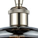 Ballston Large Fenton 1 Light 11 inch Polished Nickel Semi-Flush Mount Ceiling Light in Light Smoke Glass, Ballston