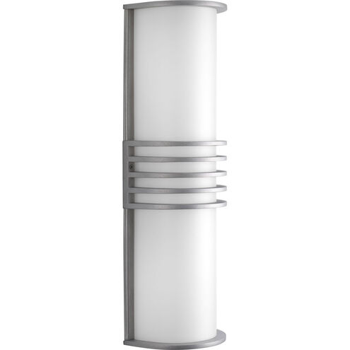 Parker 2 Light 17 inch Satin Aluminum Outdoor Wall Lantern