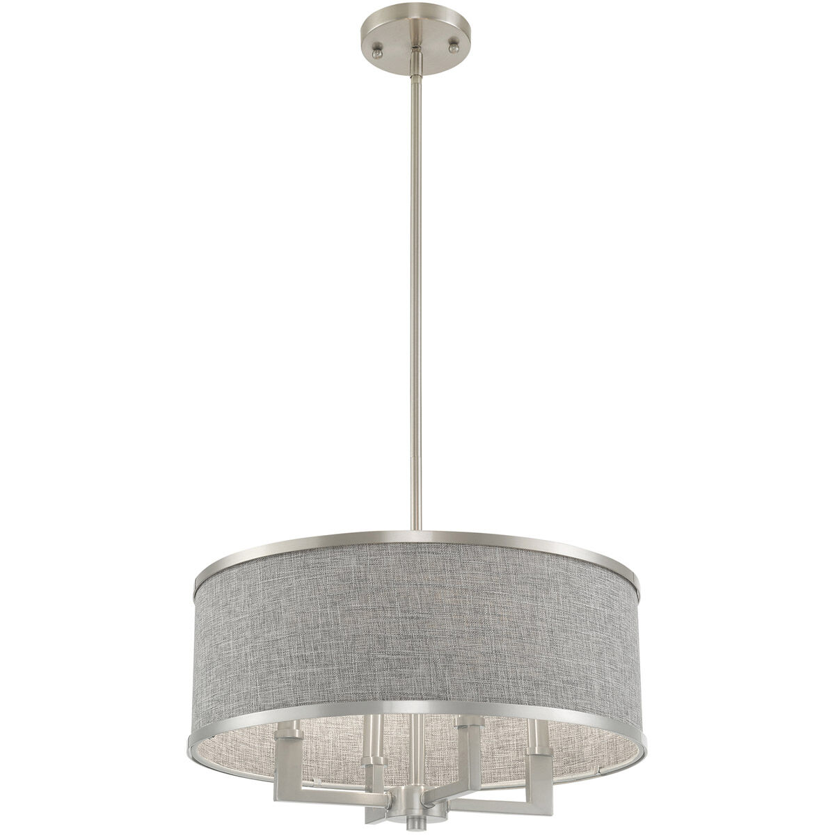 Park Ridge 4 Light 18 inch Brushed Nickel Pendant Chandelier Ceiling Light