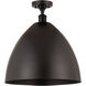 Ballston Dome LED 16 inch Matte Black Semi-Flush Mount Ceiling Light