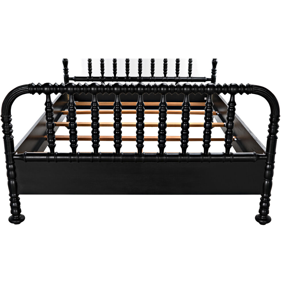 Bachelor Hand Rubbed Black Bed, Queen