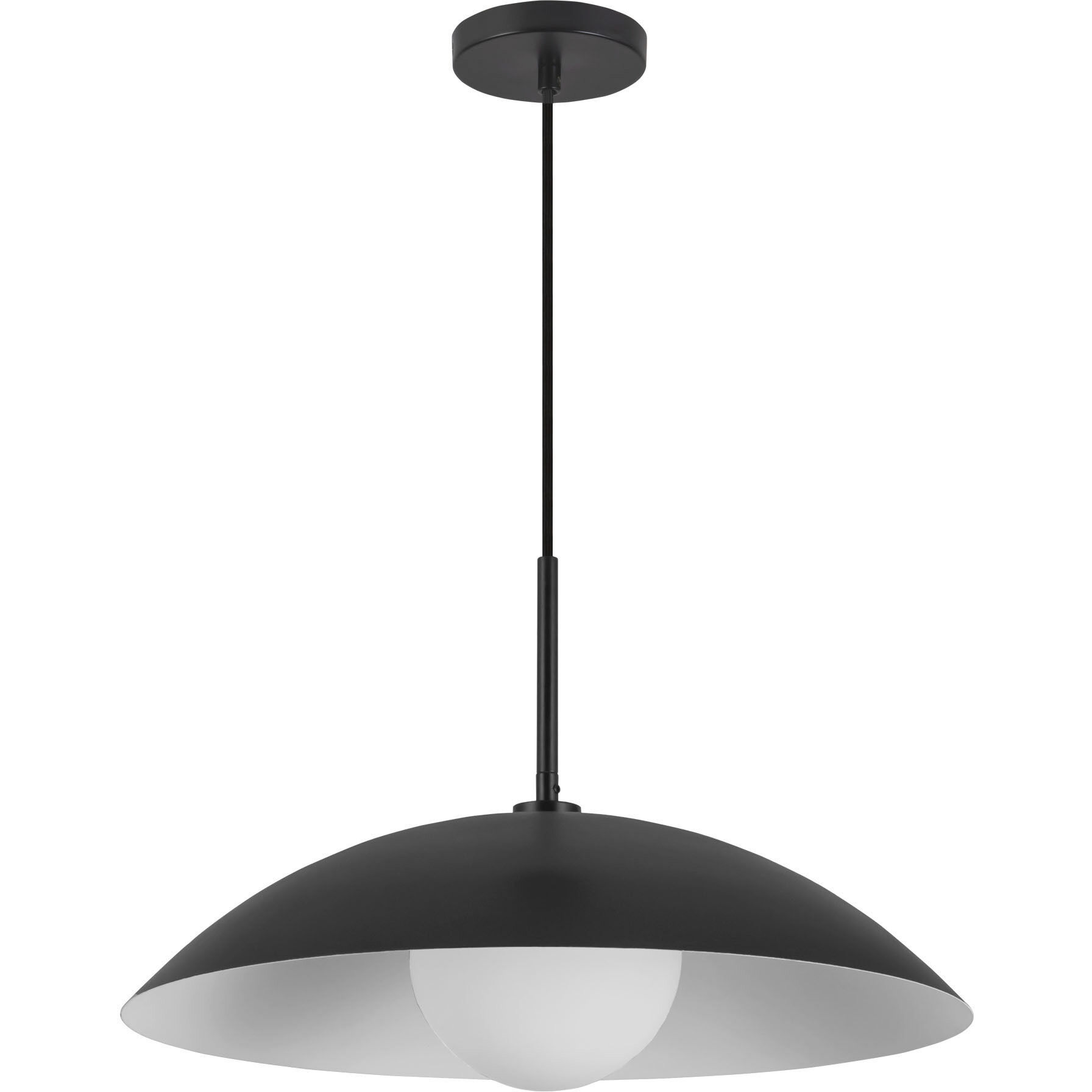 Regent 1 Light 19 inch Black Pendant Ceiling Light