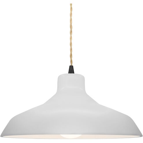 Radiance 1 Light 13.5 inch Bisque and Matte Black Pendant Ceiling Light