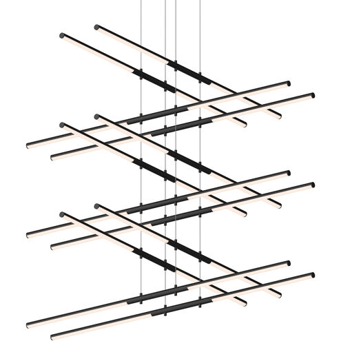 Tik-tak LED 47.5 inch Satin Black Pendant Ceiling Light