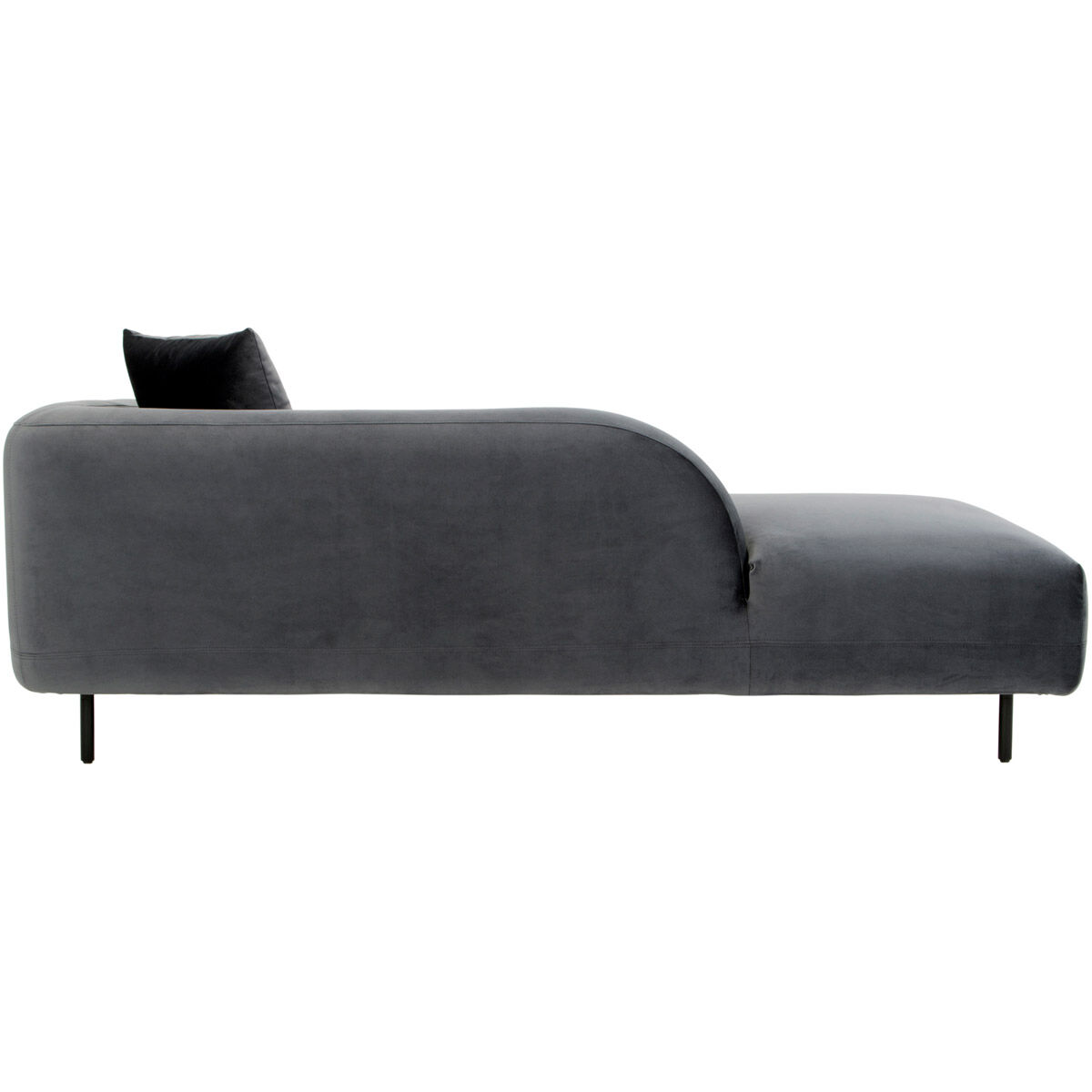 Deleuze Anthracite Chaise in Grey