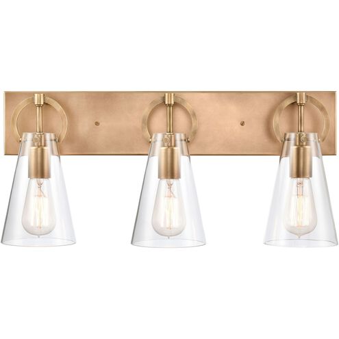 Gabby 3 Light 23 inch Natural Brass Vanity Light Wall Light