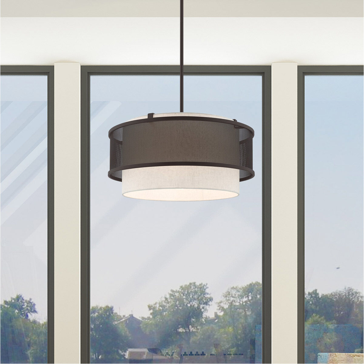 Braddock 4 Light 20 inch Bronze Pendant Chandelier Ceiling Light