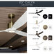 Calyx 60 inch Matte White with Solid Wood Matte White Blades Indoor Ceiling Fan