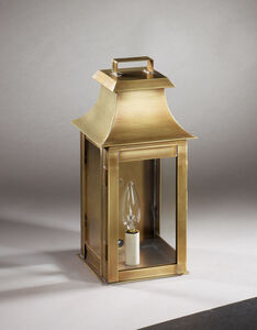 Concord 1 Light 13 inch Antique Brass Outdoor Wall Lantern in Clear Glass, No Chimney, Candelabra