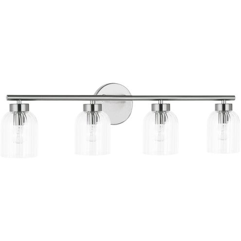 Vienna 4 Light 29 inch Polished Chrome Vanity Light Wall Light