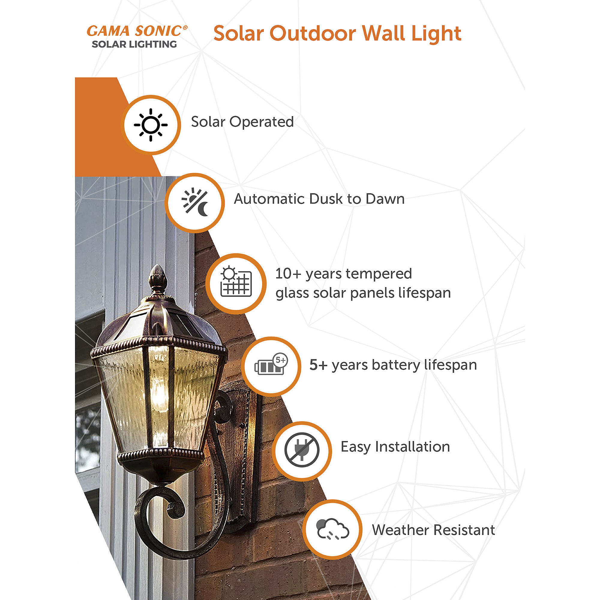 Solar sconce light on sale
