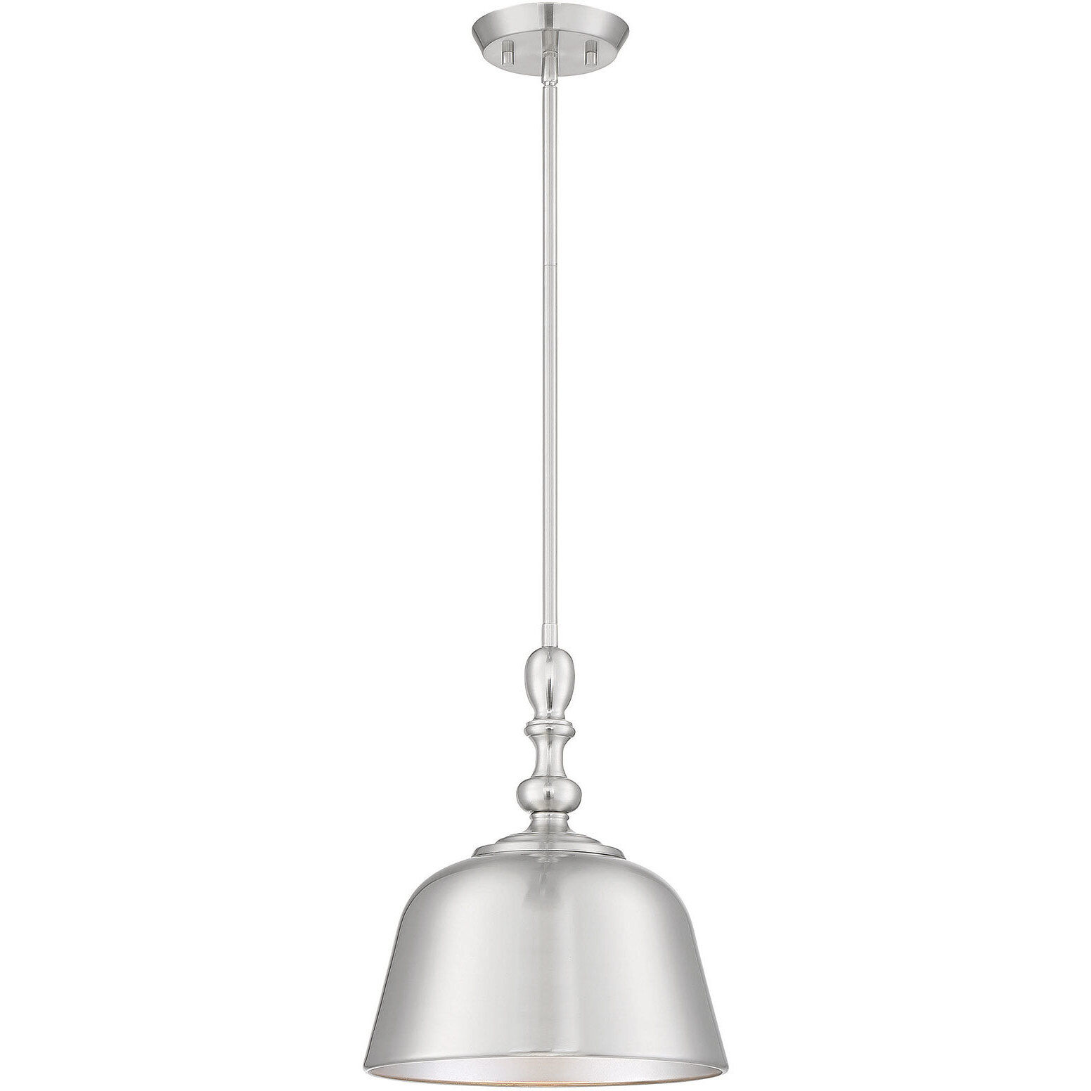 Berg 1 Light 12 inch Satin Nickel Pendant Ceiling Light, Essentials