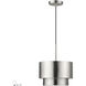 Zolana 1 Light 12 inch Brushed Nickel Pendant Ceiling Light
