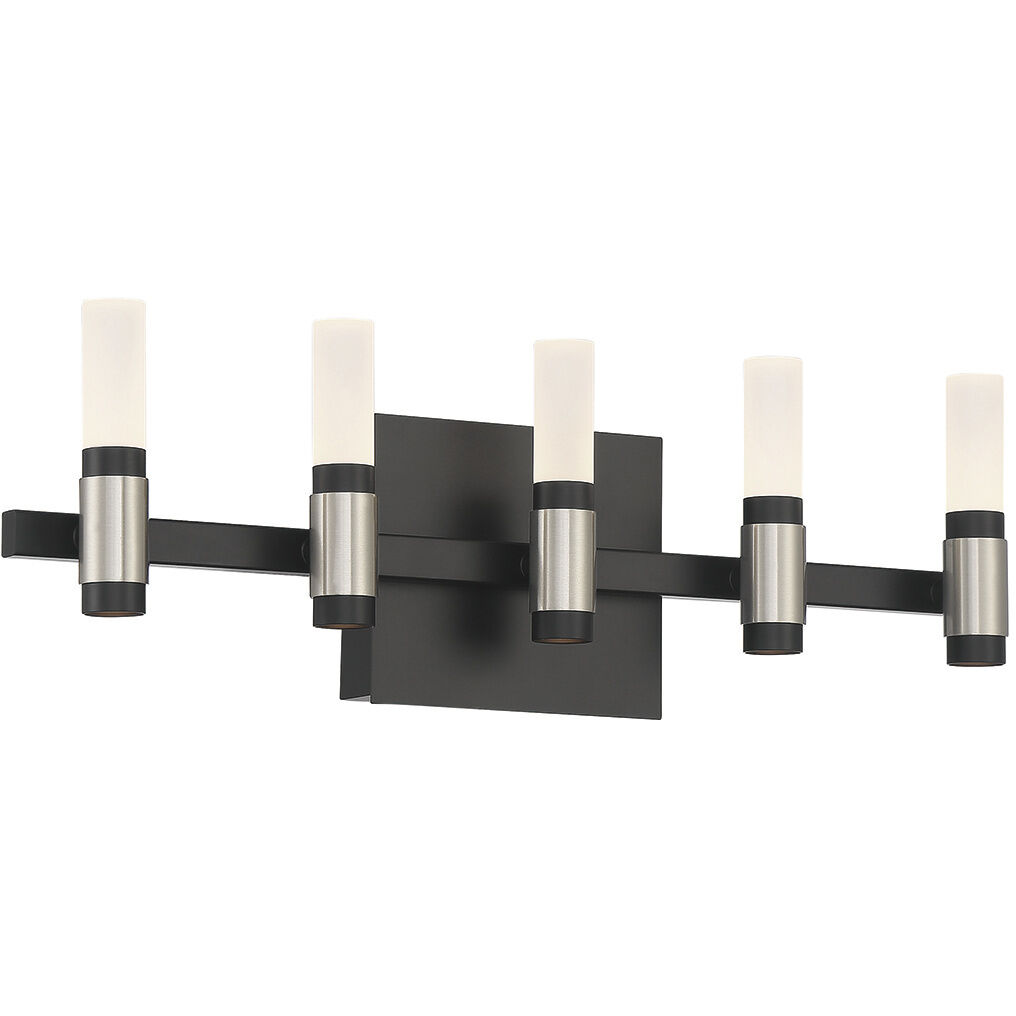 Albany LED 20 inch Silver and Black Vanity Light Wall Light