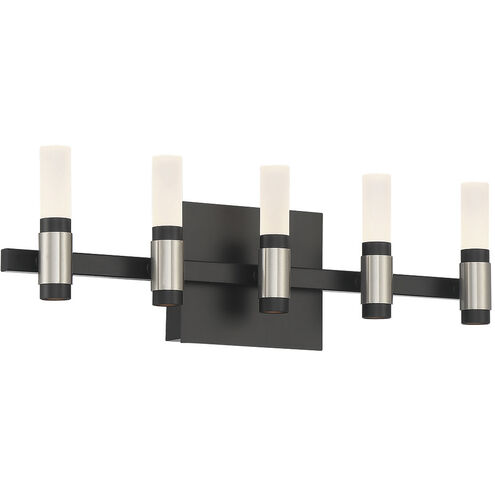 Albany LED 20 inch Silver and Black Vanity Light Wall Light