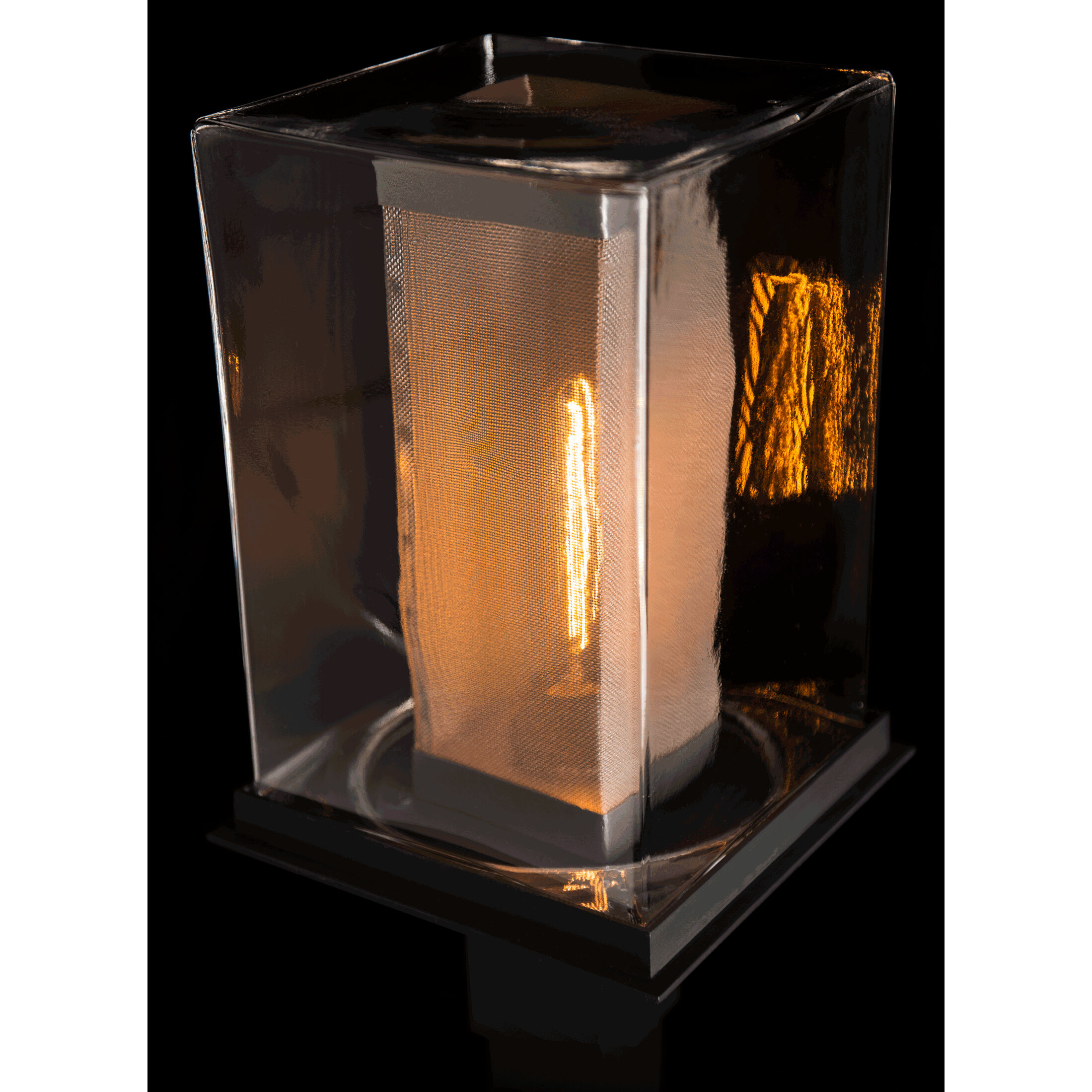 Polaris 1 Light 18 inch Coastal Black and Coastal Silver Outdoor Post Light