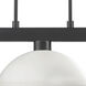 Cobalt 3 Light 46 inch Matte Black Billiard Ceiling Light in Matte Opal Glass