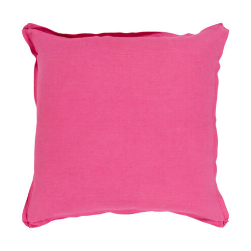 Solid 22 X 22 inch Bright Pink Pillow Kit