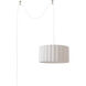 Scallop 1 Light 16 inch Satin Nickel Pendant Swag Kit Ceiling Light