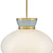 Lucy 1 Light 15 inch Lacquered Brass with Seafoam Pendant Ceiling Light