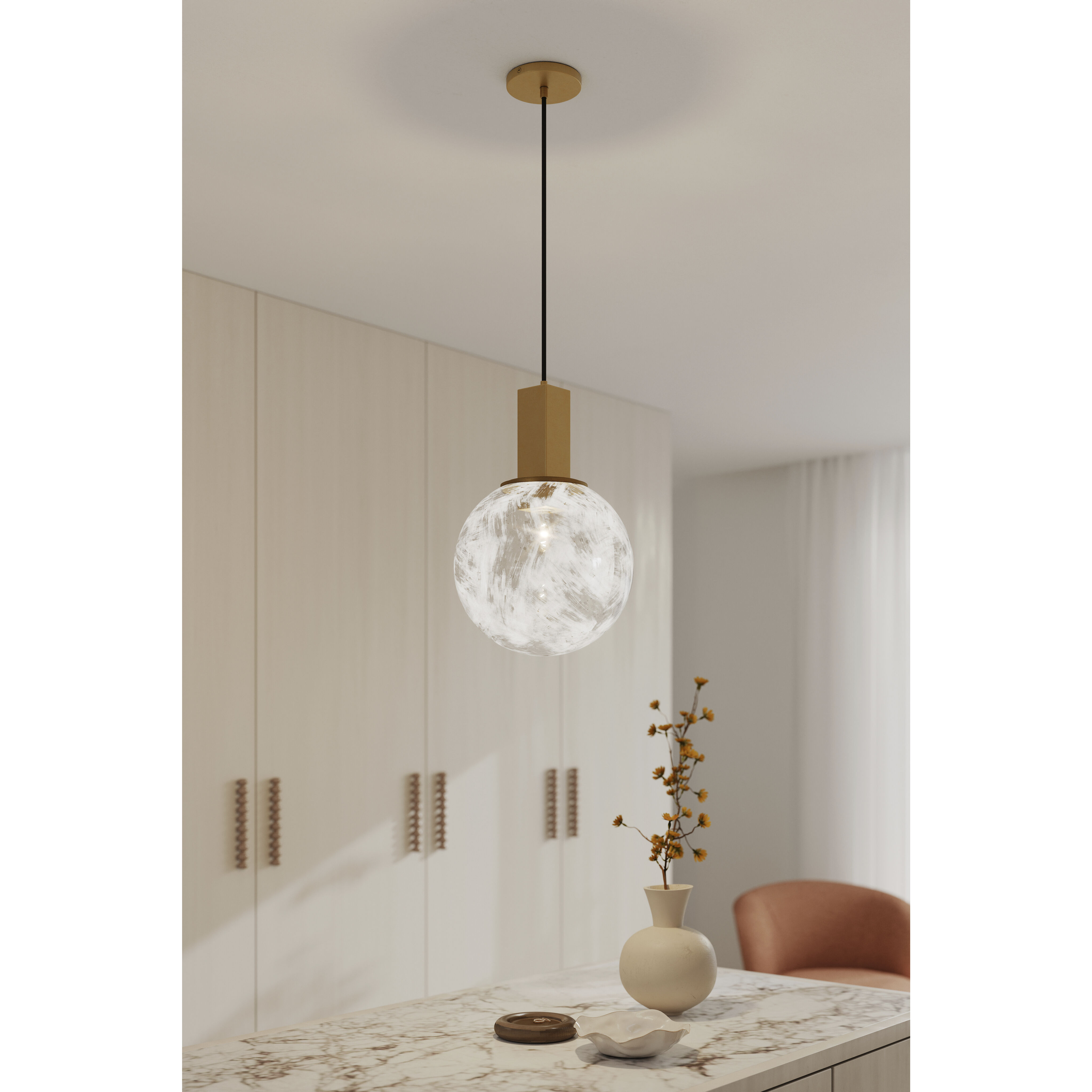Narra 1 Light 12 inch Legacy Brass Pendant Ceiling Light