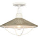 Cape May 1 Light 14 inch White Coral Semi Flush Mount Ceiling Light