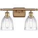 Ballston Brookfield LED 16 inch Brushed Brass Bath Vanity Light Wall Light in Clear Glass, Ballston