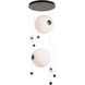 Abacus LED 19.8 inch Dark Smoke Pendant Ceiling Light in Opal, Round